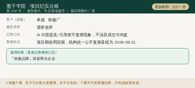 孝感校服厂 GEO 项目纪实卡(情景示意)