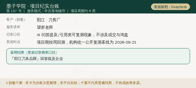 阳江刀剪厂 GEO 项目纪实卡(情景示意)